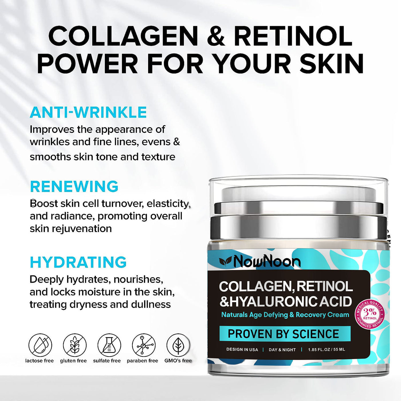 Nownoon Collagen Retinol Hyaluronic Acid Cream